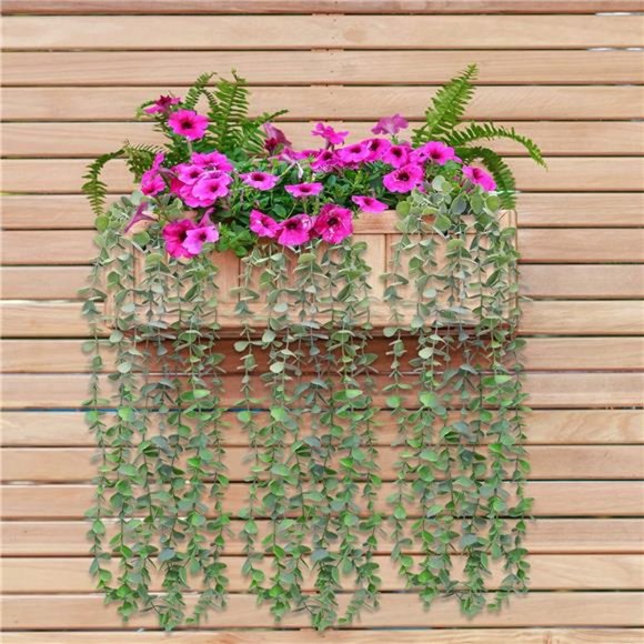 Fake Plant Decor Small Artificial Hanging Plant Fake Eucalyptus Plant Faux Vine - Picture 7 of 7